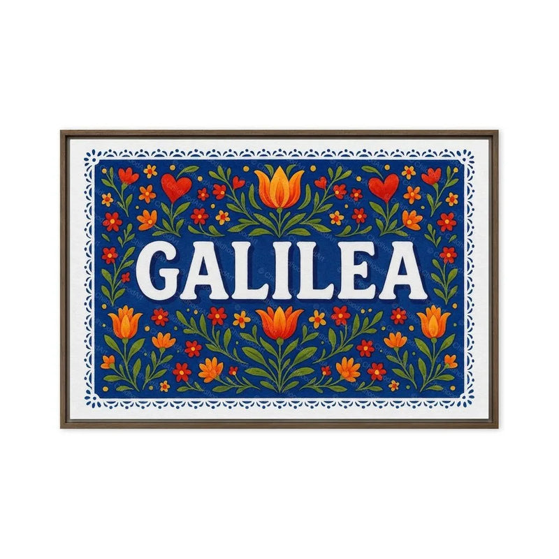 Galilea Name Art - Floral Farmhouse personalized wall print for kids