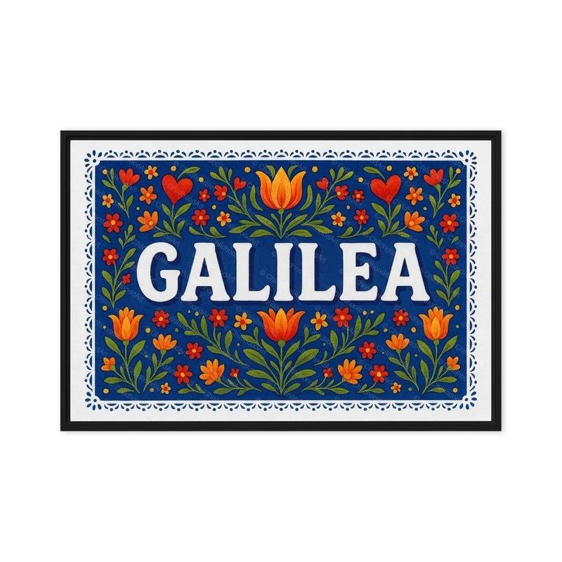 Galilea Name Art - Floral Farmhouse personalized wall print for kids