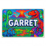 Garret Name Art - Dinosaur Adventure personalized wall print for kids