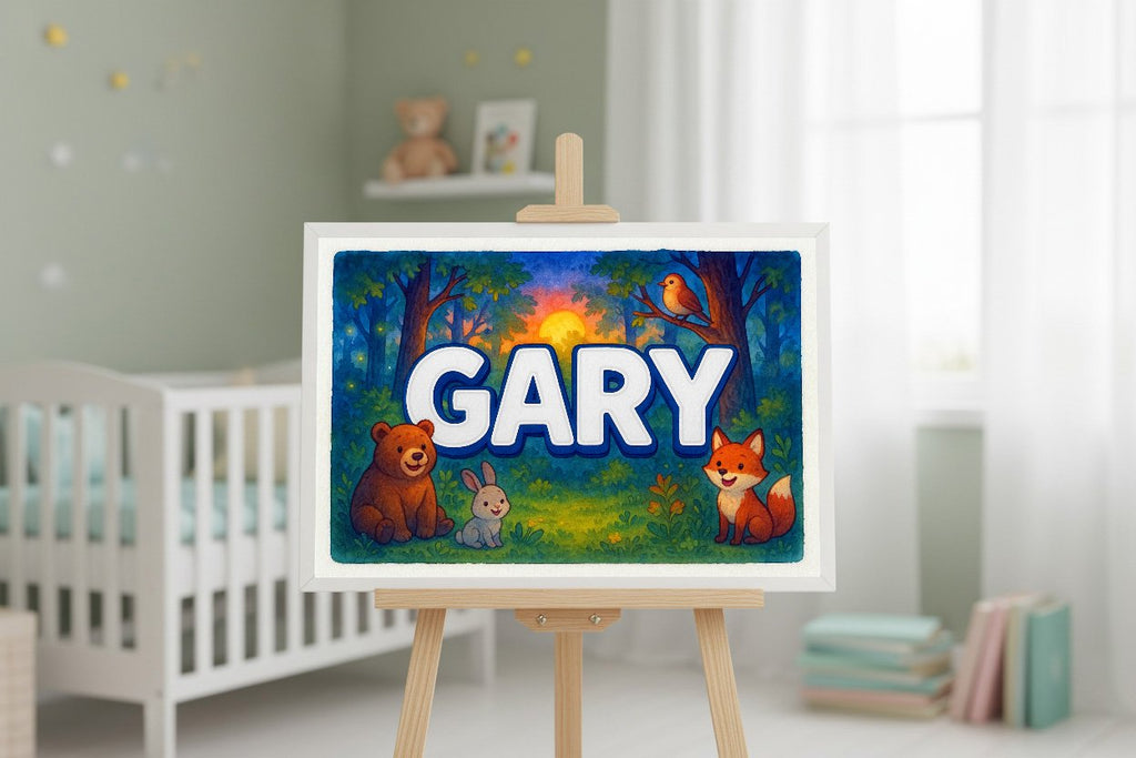 Personalized name art for Gary