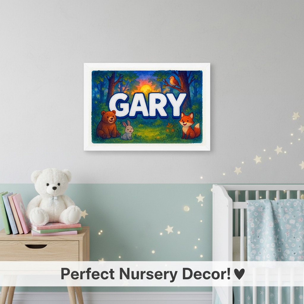 Personalized name art for Gary