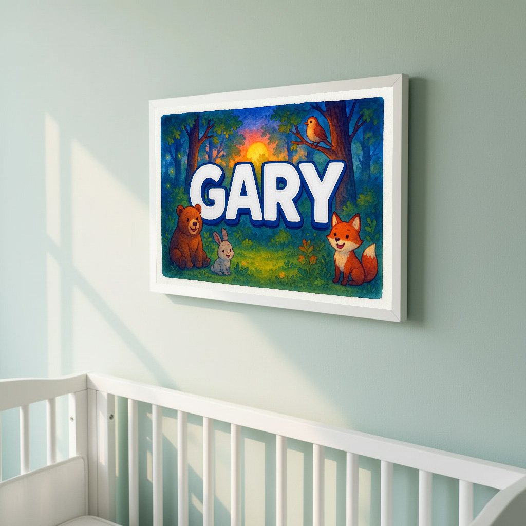 Personalized name art for Gary