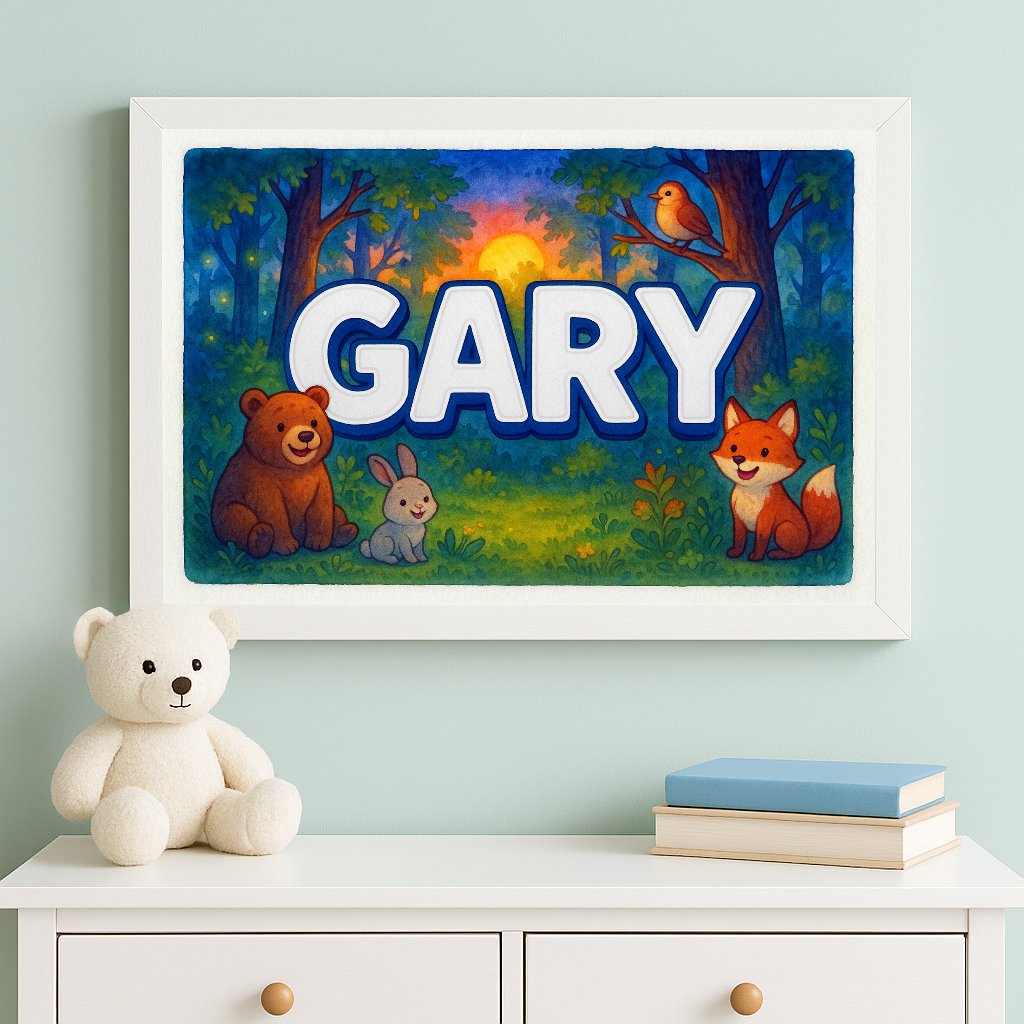 Personalized name art for Gary