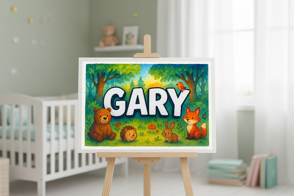Personalized name art for Gary