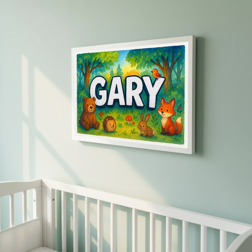Personalized name art for Gary