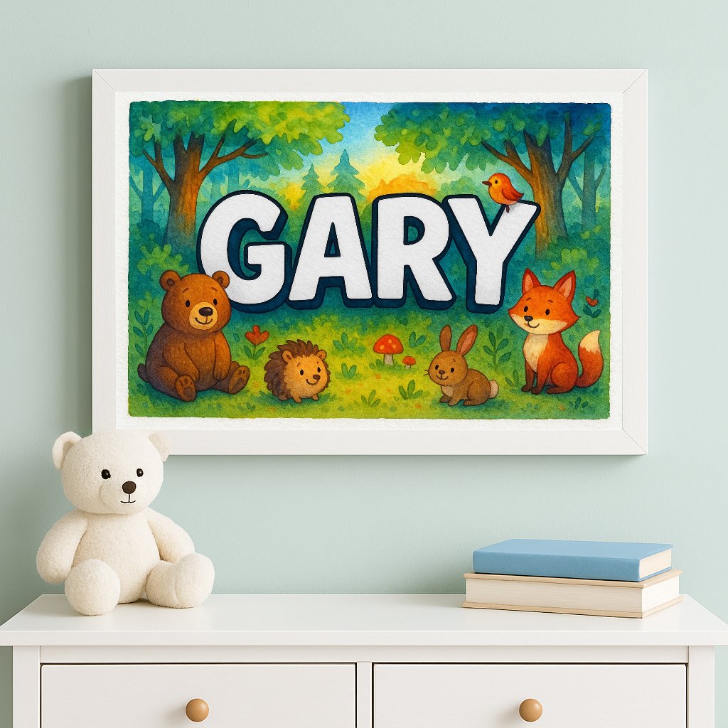 Personalized name art for Gary