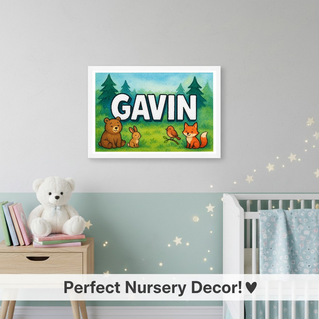 Personalized name art for Gavin