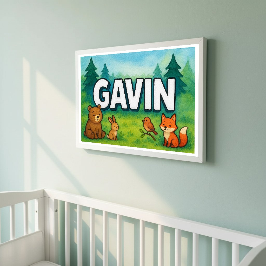 Personalized name art for Gavin