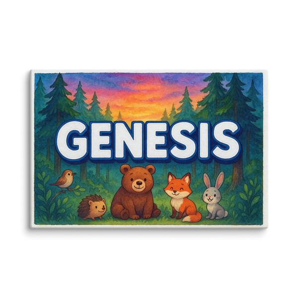 Genesis Name Art - Forest Friends Personalized Wall Art