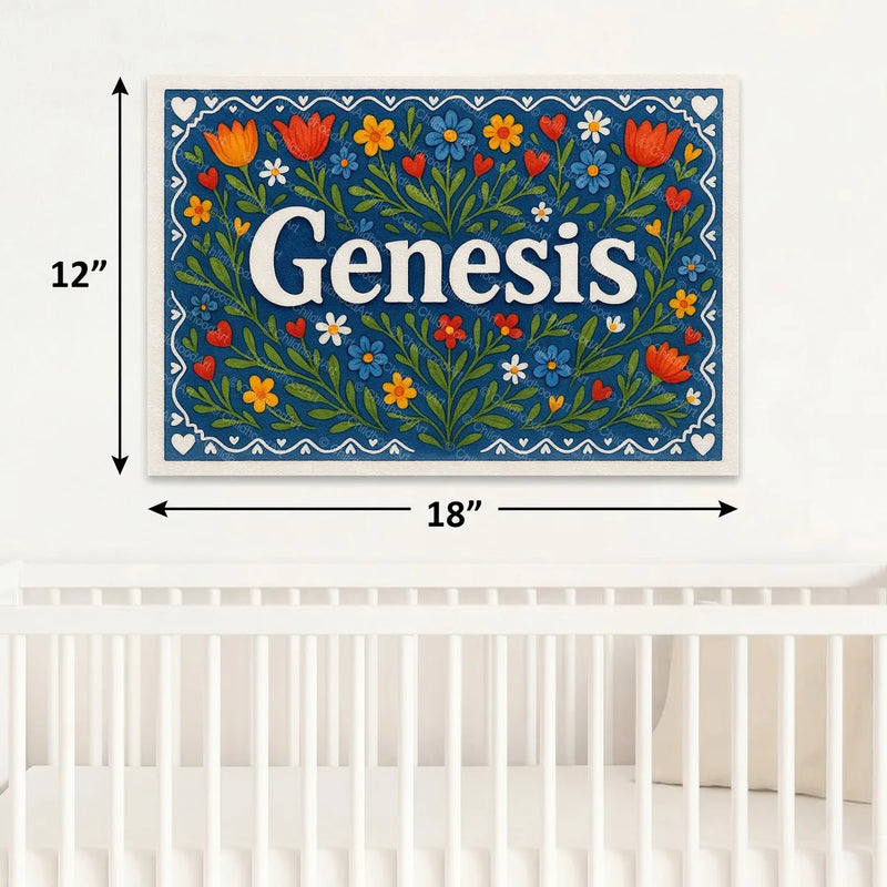 Calm personalized name art for Genesis