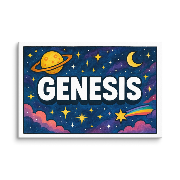 Genesis Name Art - Space Explorers Personalized Wall Art