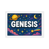 Genesis Name Art - Space Explorers personalized wall print for kids