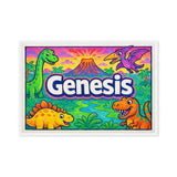 Genesis Name Art - Dinosaur Adventure personalized wall print for kids