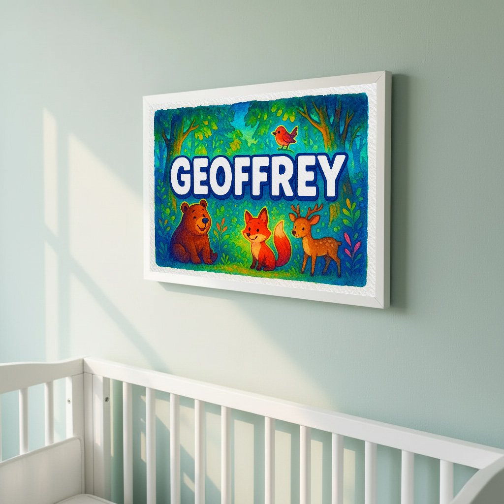 Personalized name art for Geoffrey