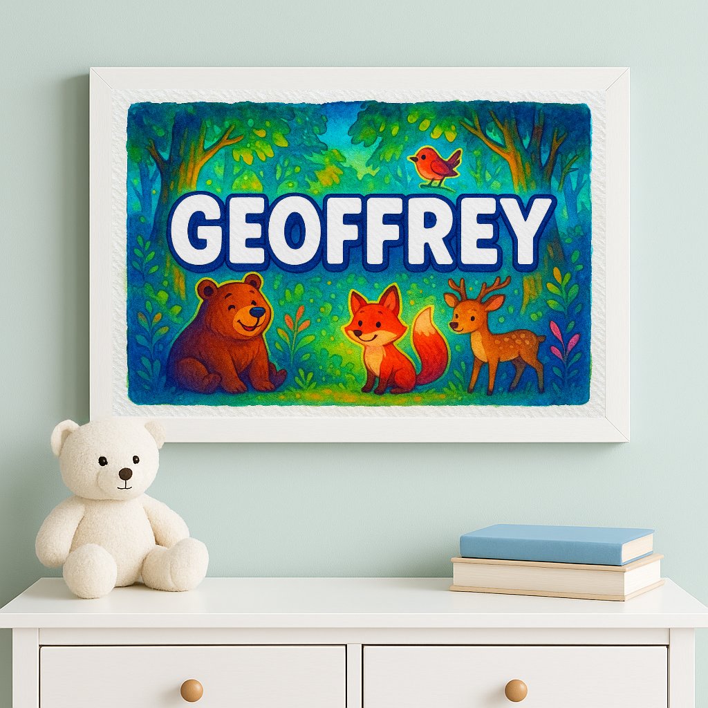 Personalized name art for Geoffrey