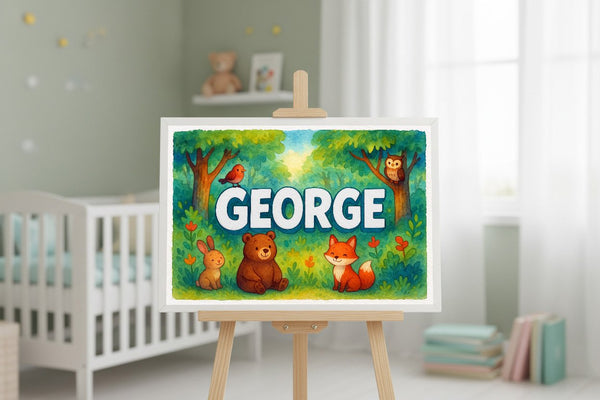 George’s Personalized Forest Friends Art