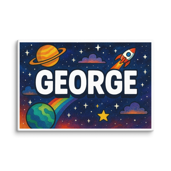George Name Art - Space Explorers Personalized Wall Art