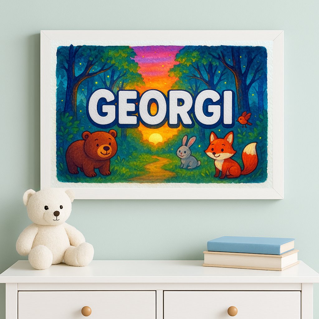 Personalized name art for Georgi