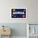 Georgia Name Art - Space Explorers personalized wall print for kids
