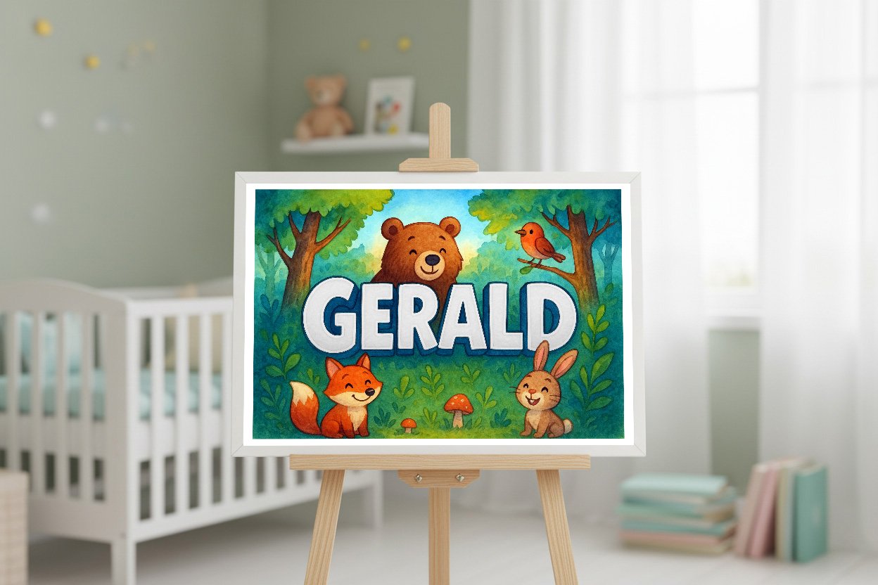 Personalized name art for Gerald