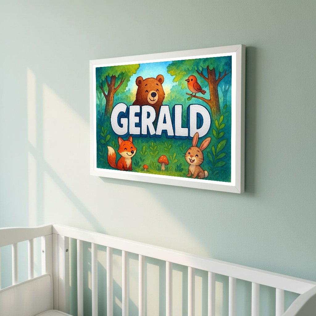 Personalized name art for Gerald