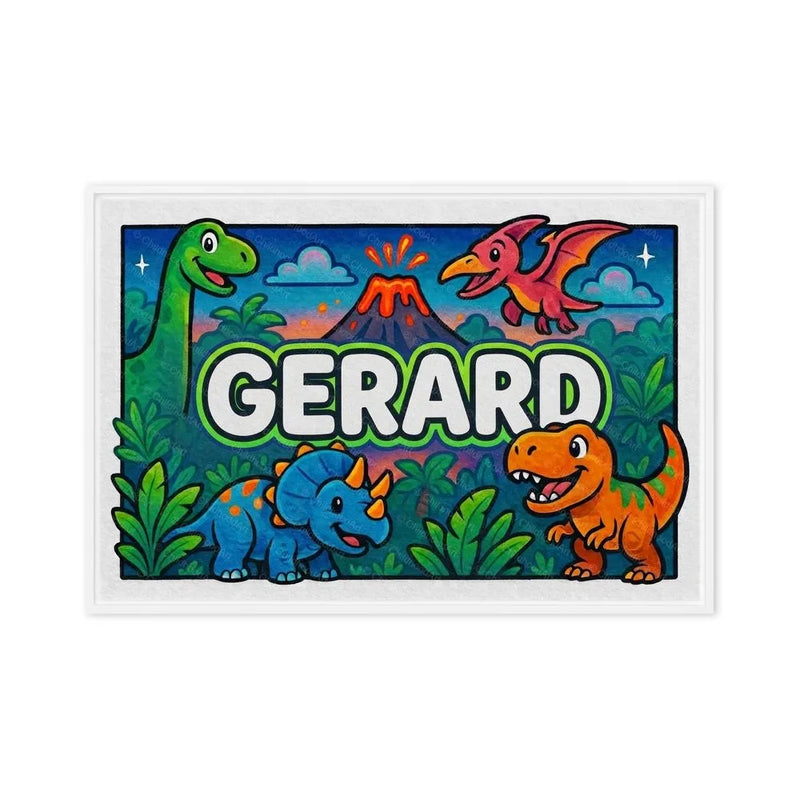 Gerard Name Art - Dinosaur Adventure personalized wall print for kids