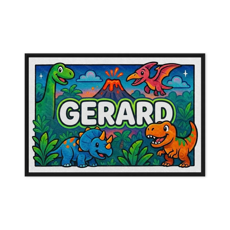 Gerard Name Art - Dinosaur Adventure personalized wall print for kids