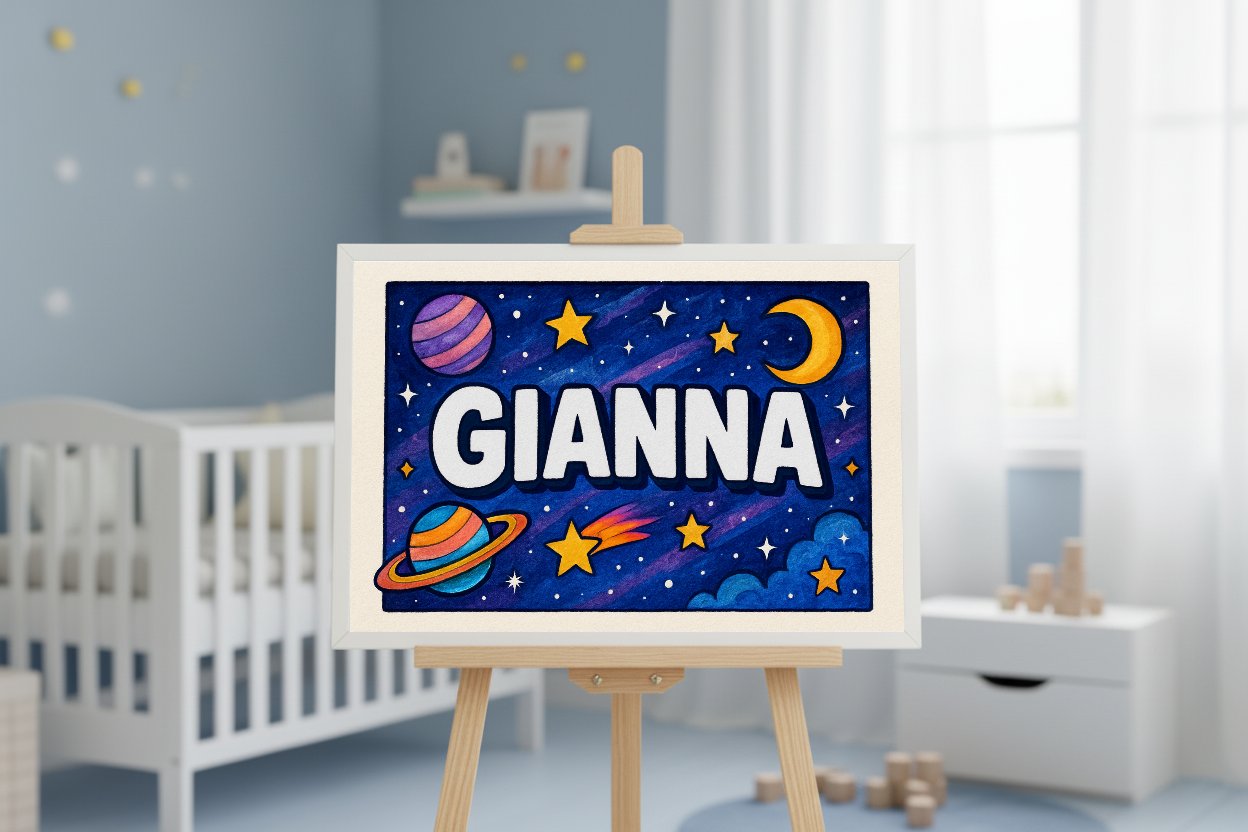 Personalized name art for Gianna
