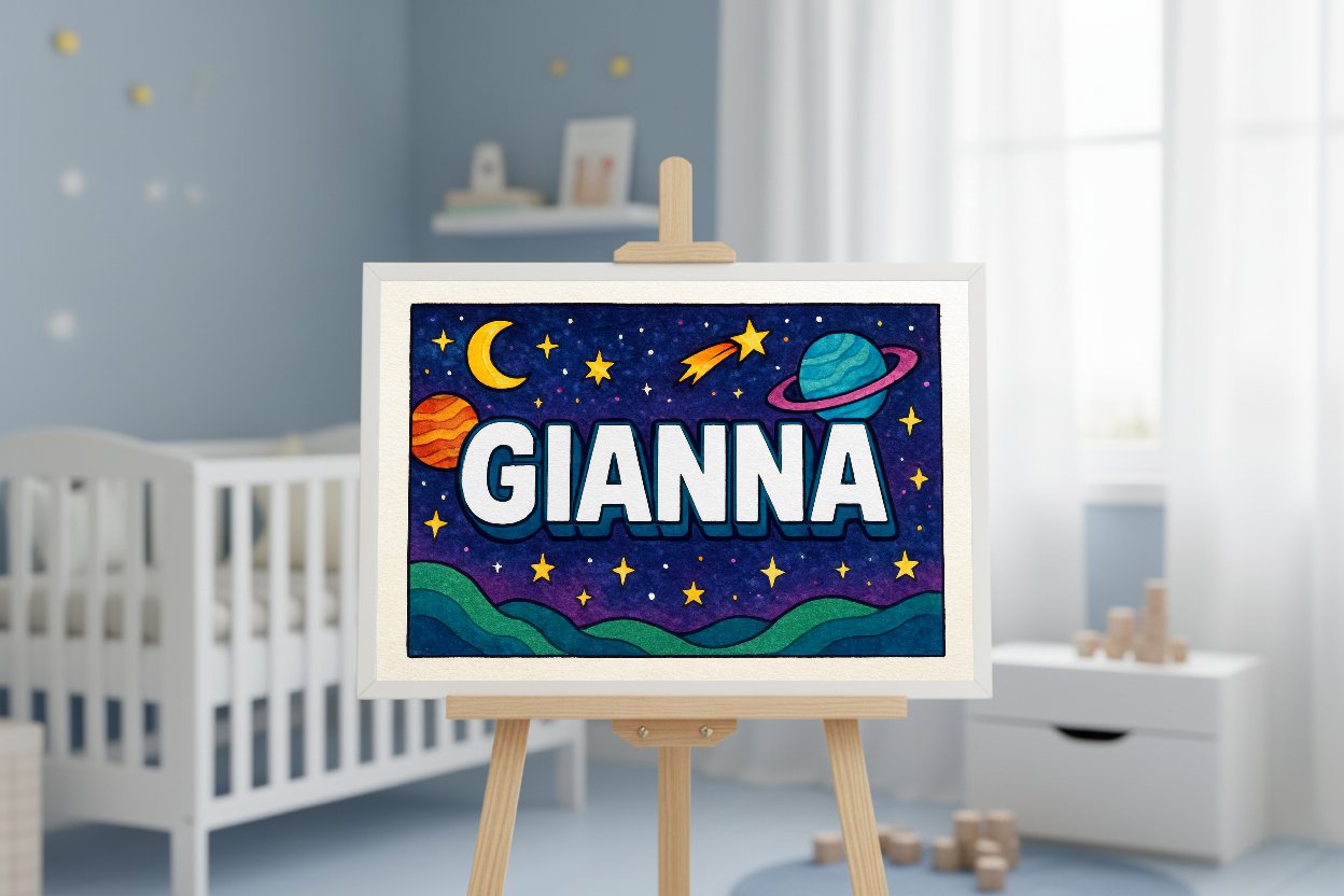 Personalized name art for Gianna