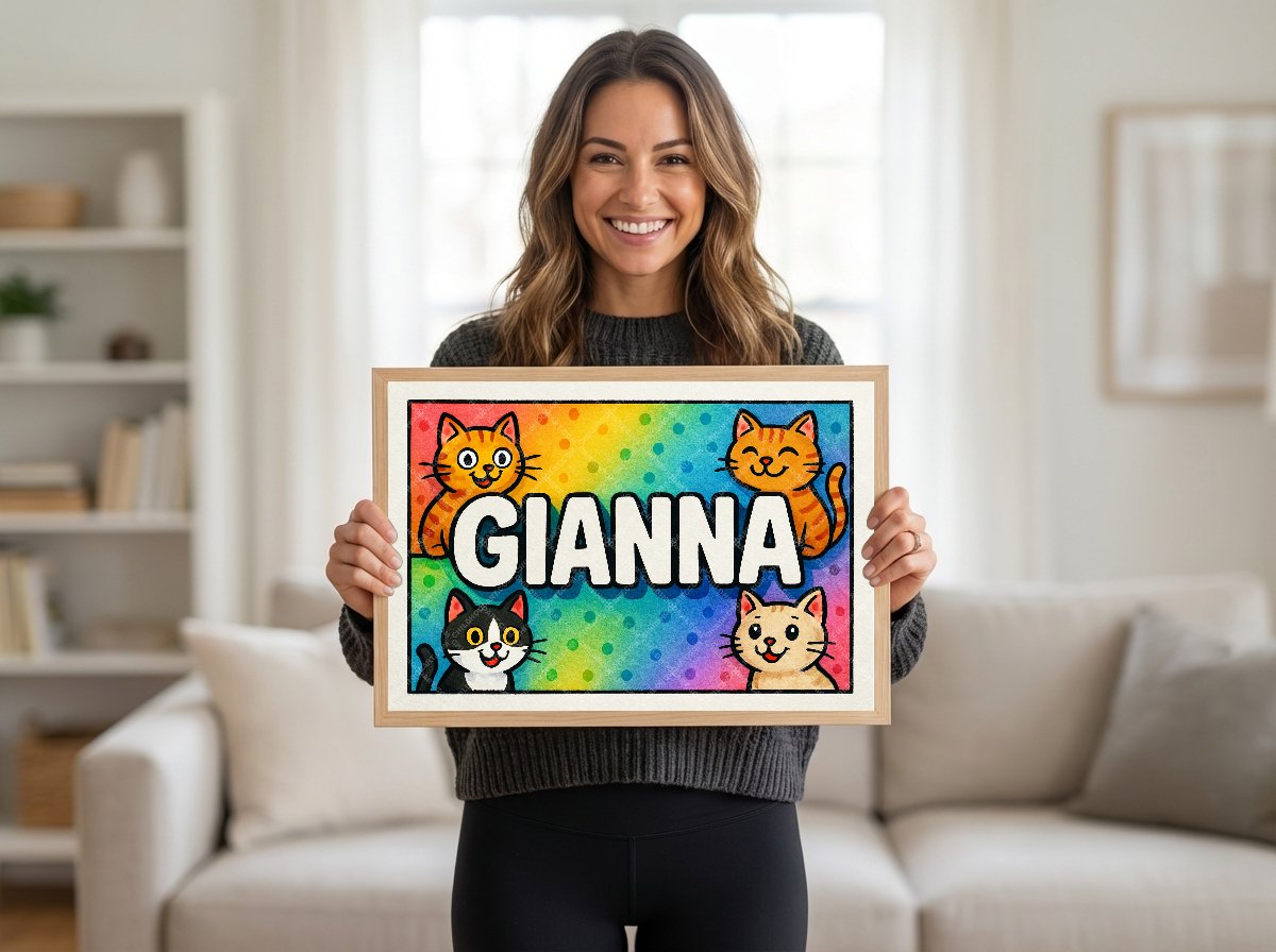 Personalized name art for Gianna