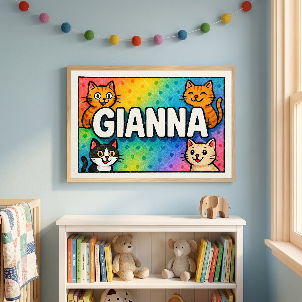 Personalized name art for Gianna