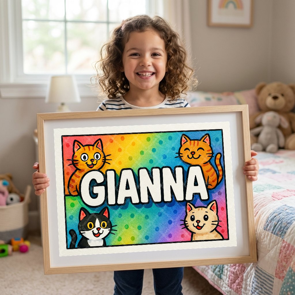 Personalized name art for Gianna