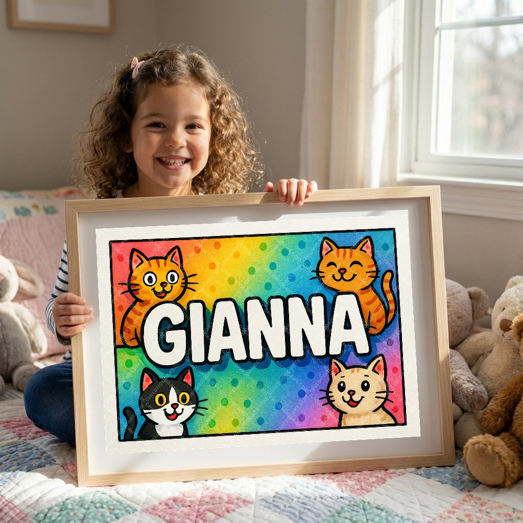 Personalized name art for Gianna