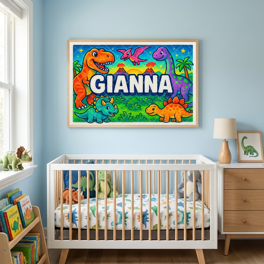 Personalized name art for Gianna