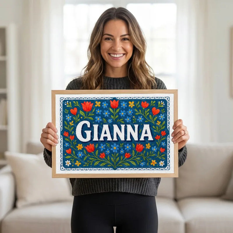Calm personalized name art for Gianna