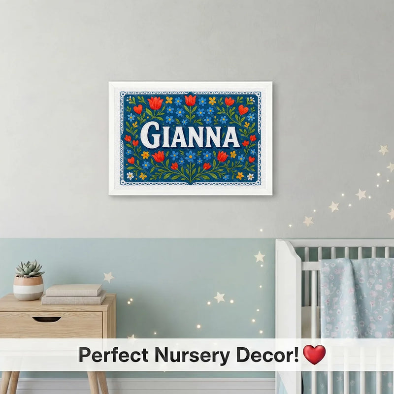 Calm personalized name art for Gianna