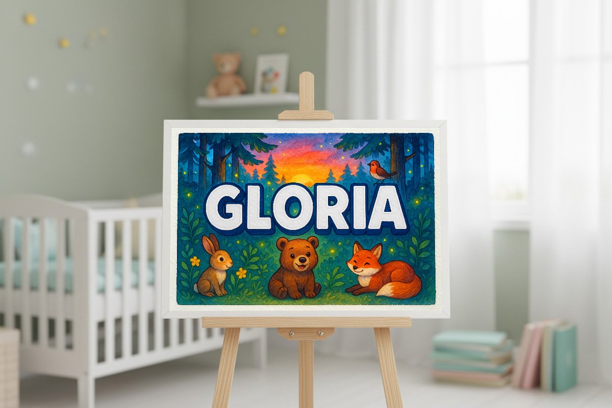 Personalized name art for Gloria