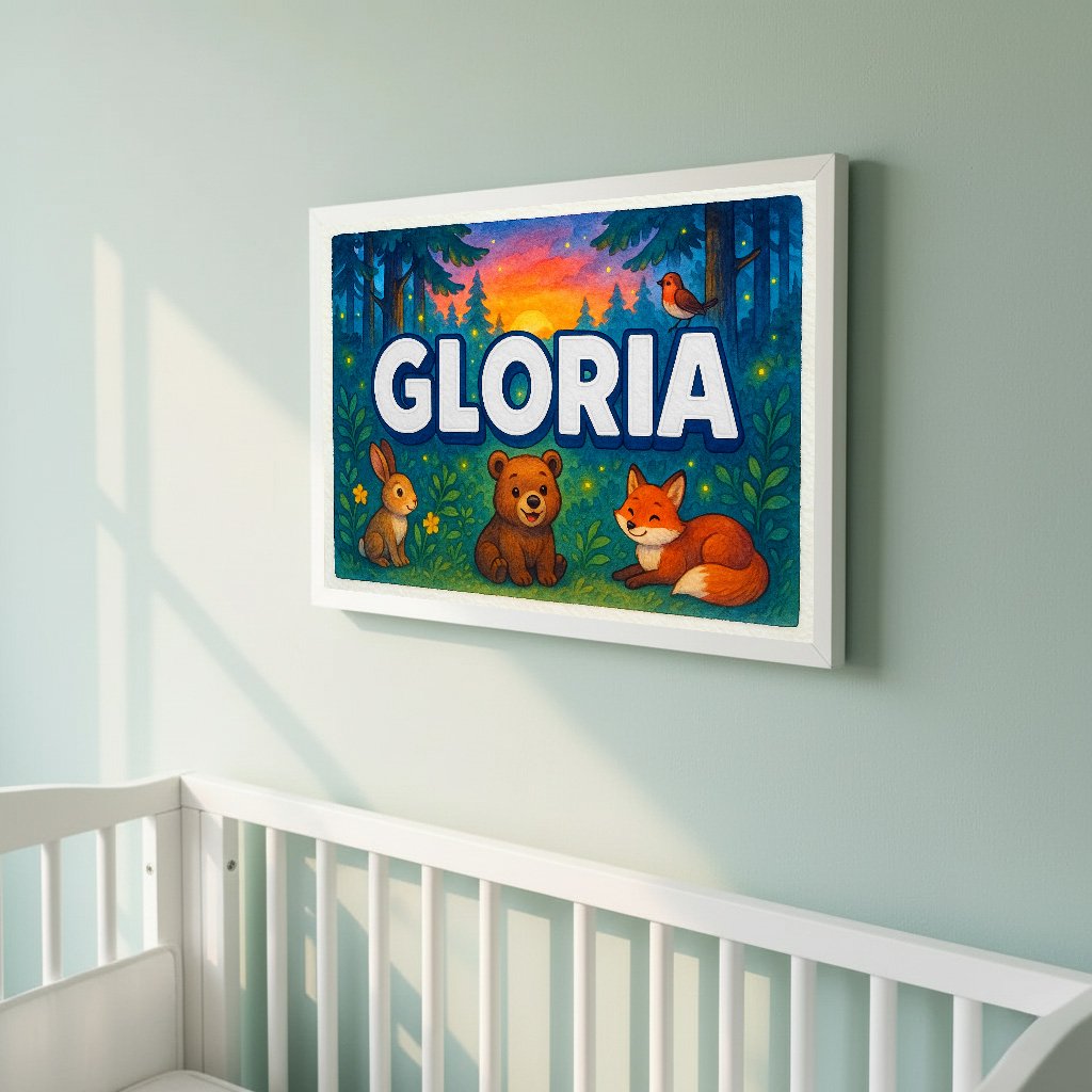 Personalized name art for Gloria
