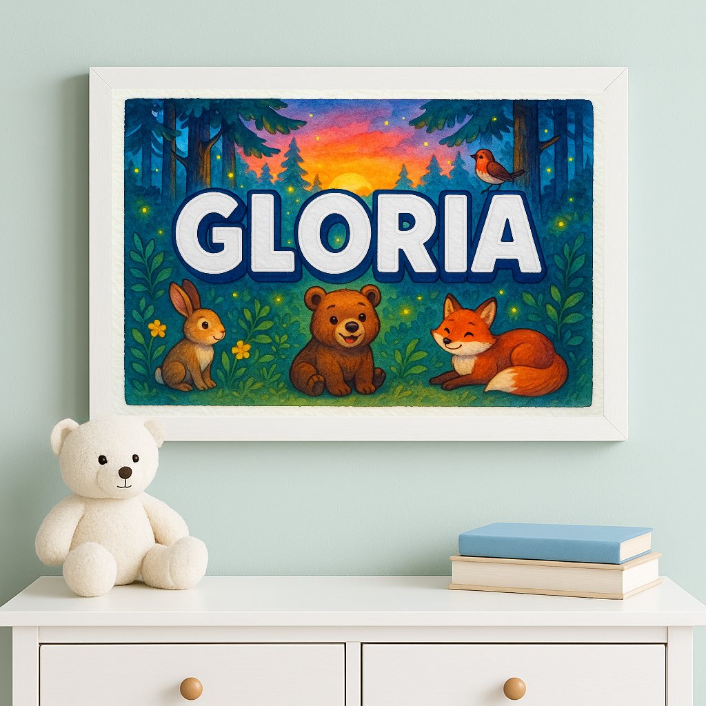 Personalized name art for Gloria