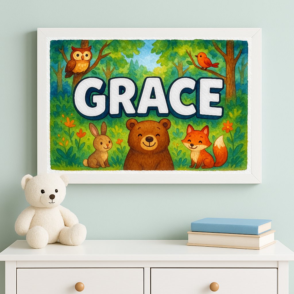Personalized name art for Grace