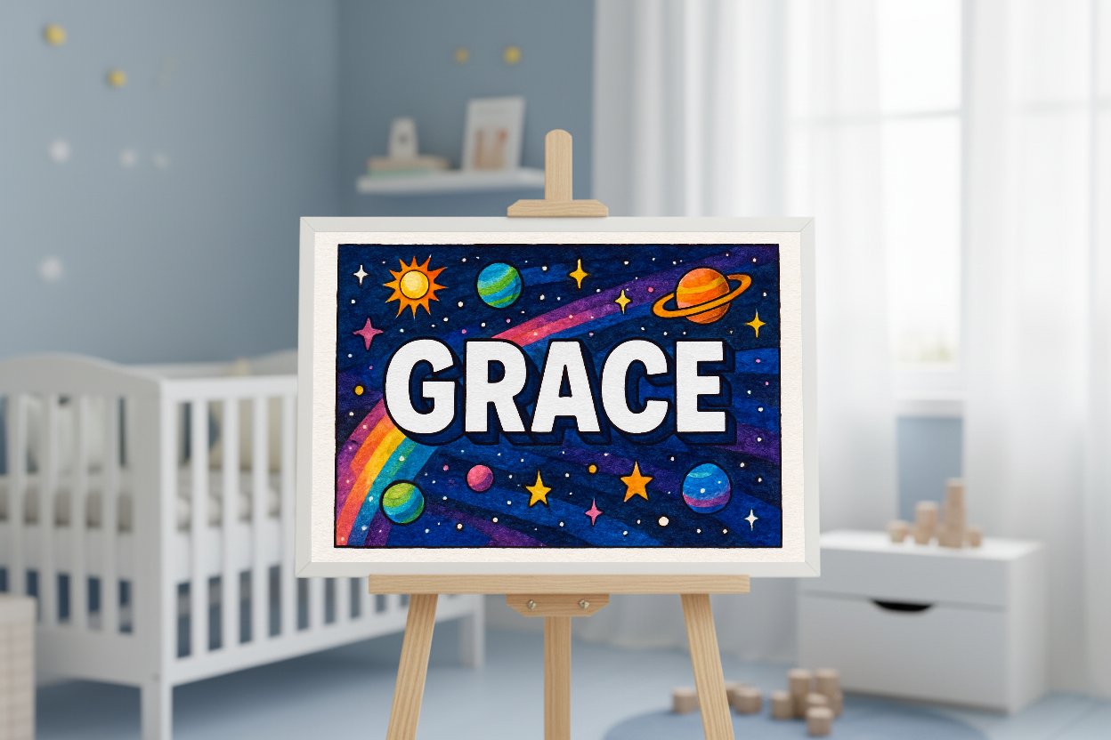 Personalized name art for Grace
