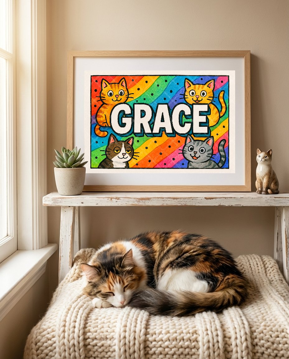Personalized name art for Grace