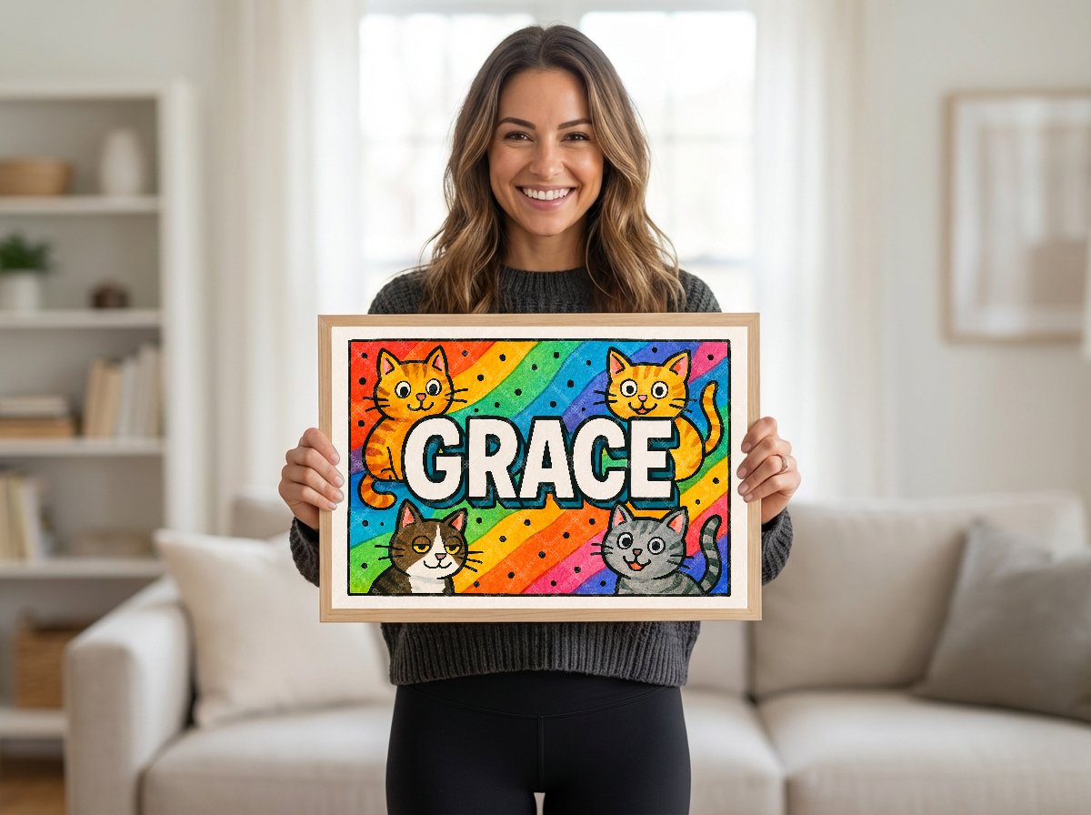 Personalized name art for Grace