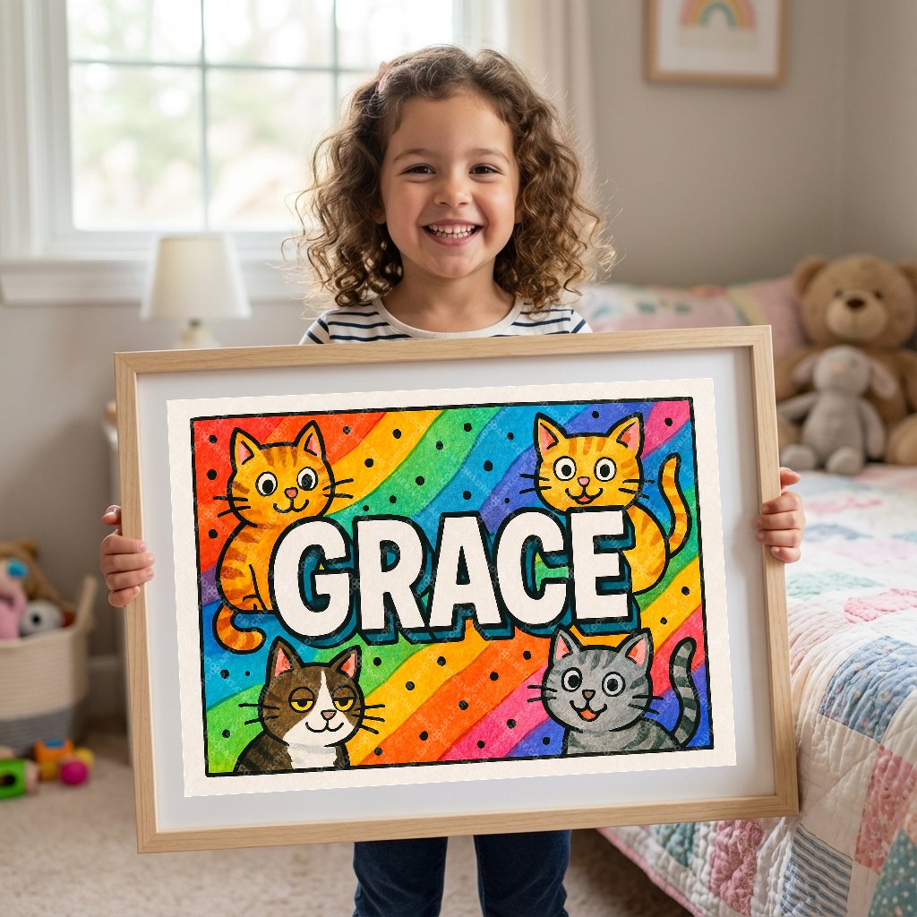 Personalized name art for Grace