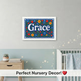 Calm personalized name art for Grace