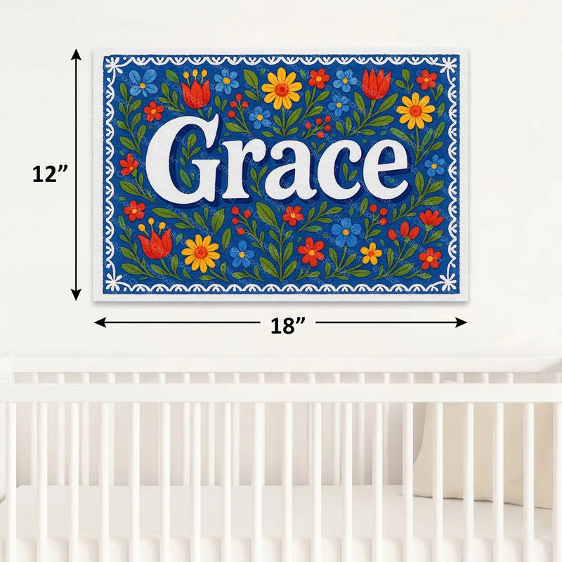 Calm personalized name art for Grace