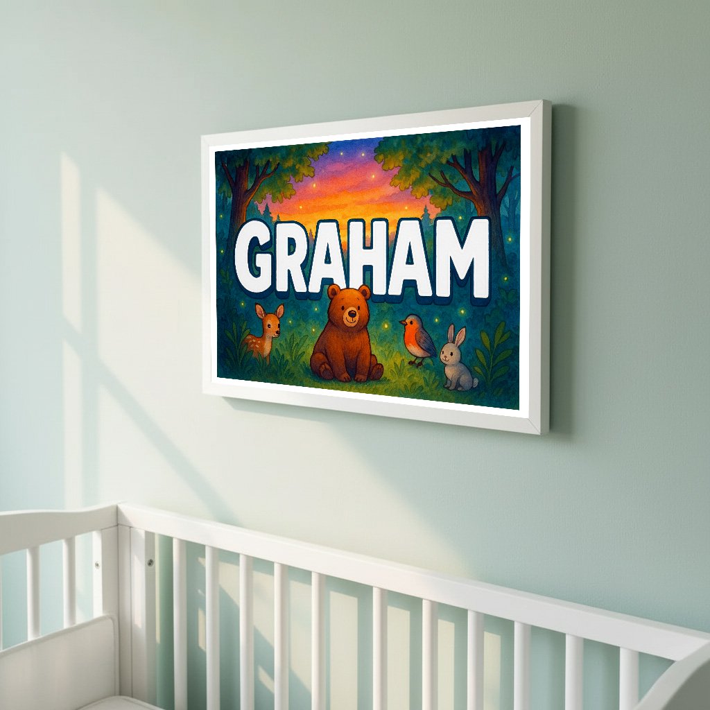 Personalized name art for Graham