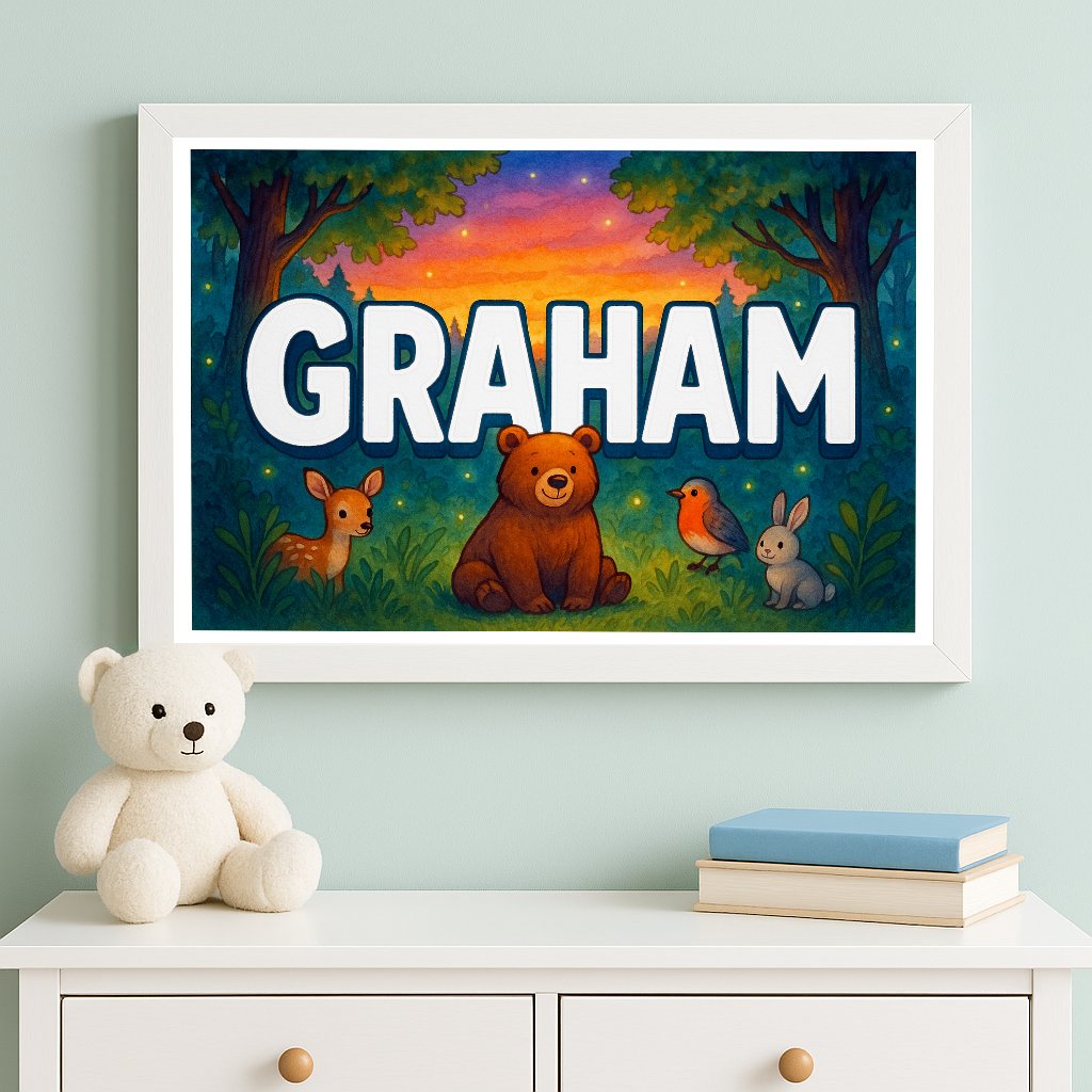 Personalized name art for Graham
