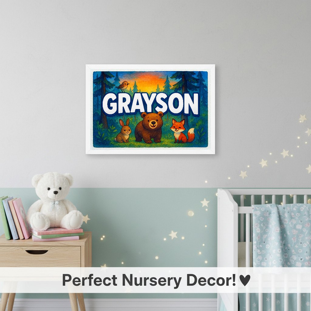 Personalized name art for Grayson