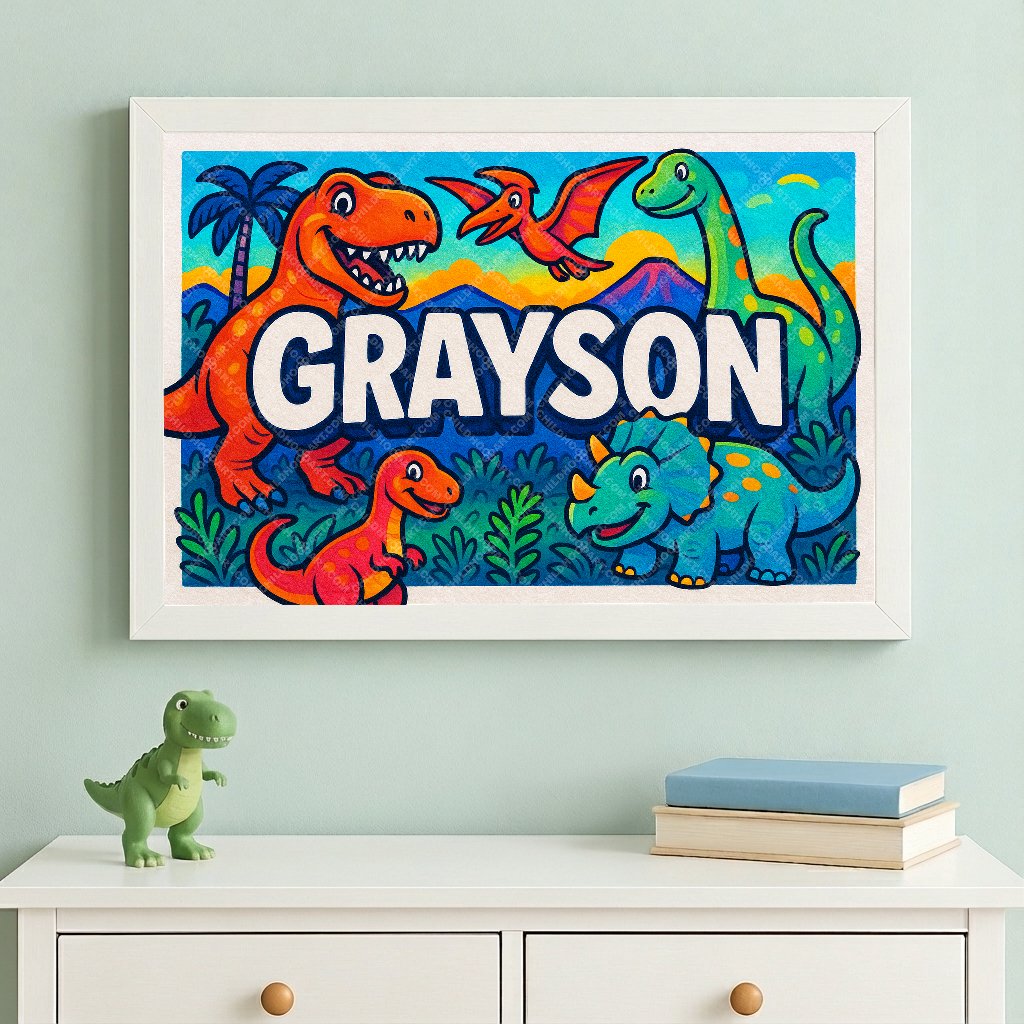 Personalized name art for Grayson
